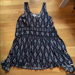 Grey and pink skater dress